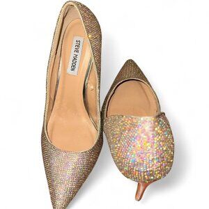 Glamorous iridescent sparkly Steve Madden heels